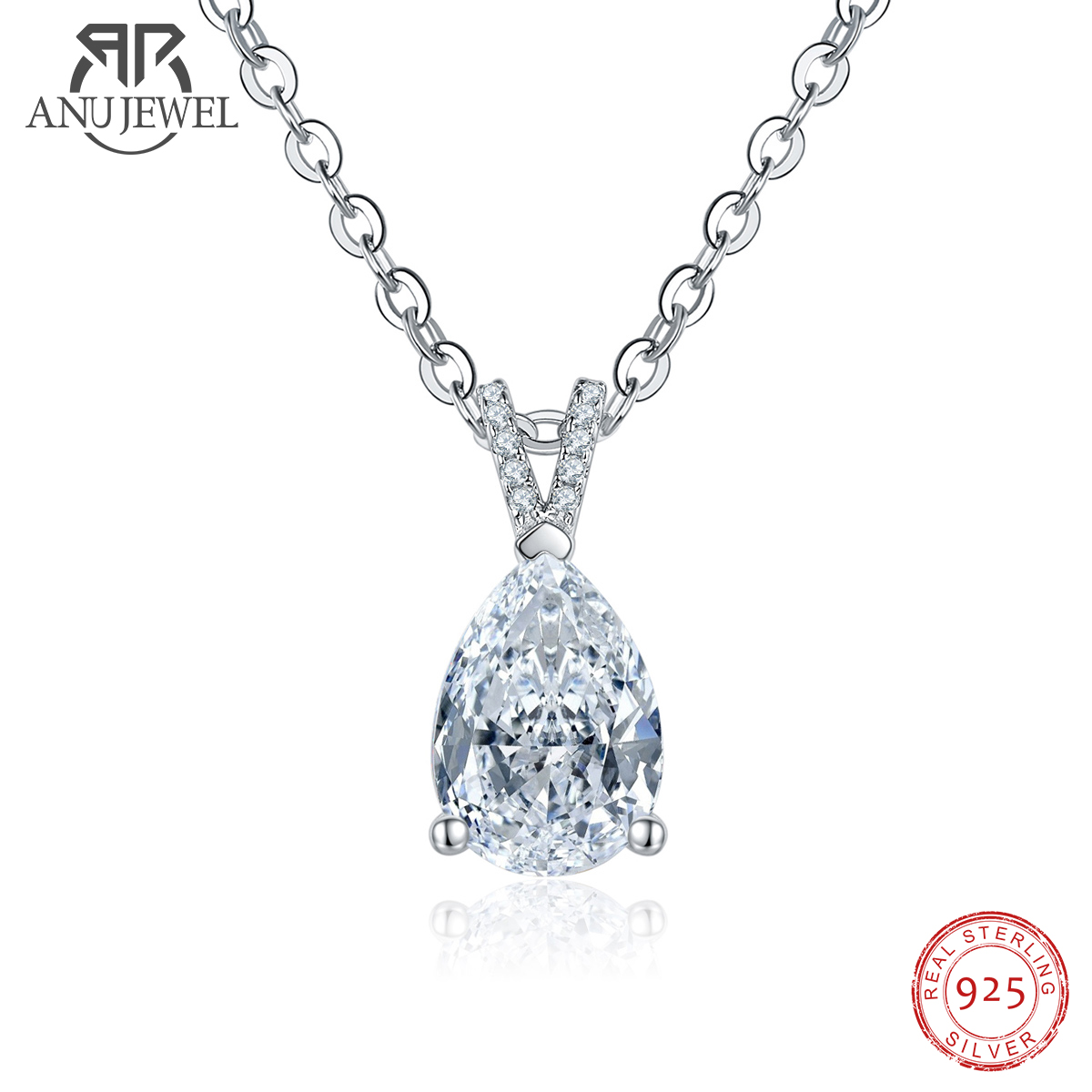 Anugem 2.5ct D اللون الكمثرى ق - مراجعة Ansi Chain وسعره
